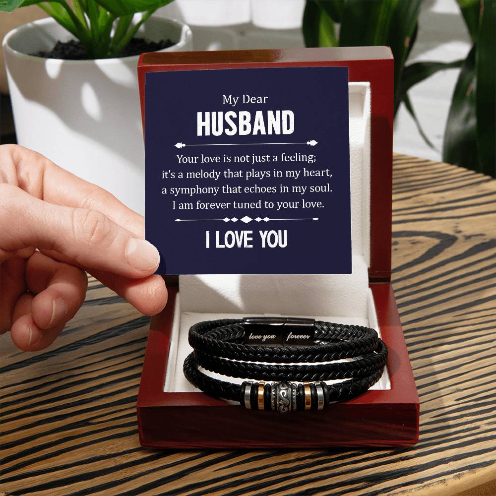 Genuine Leather Bracelet - Personalized Gift for Him