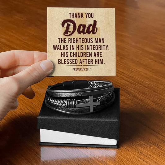 Genuine Leather Bracelet - Personalized Gift for Him