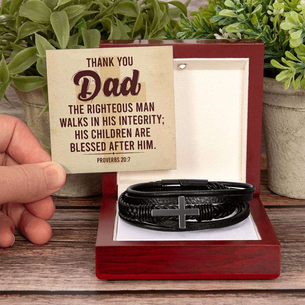 Genuine Leather Bracelet - Personalized Gift for Him