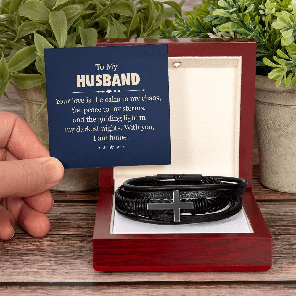 Genuine Leather Bracelet - Personalized Gift for Him