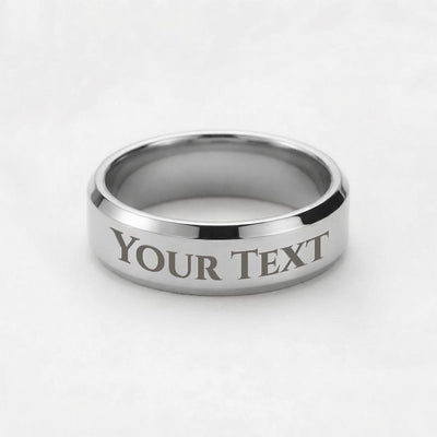 Engraved Mens or womens ring band