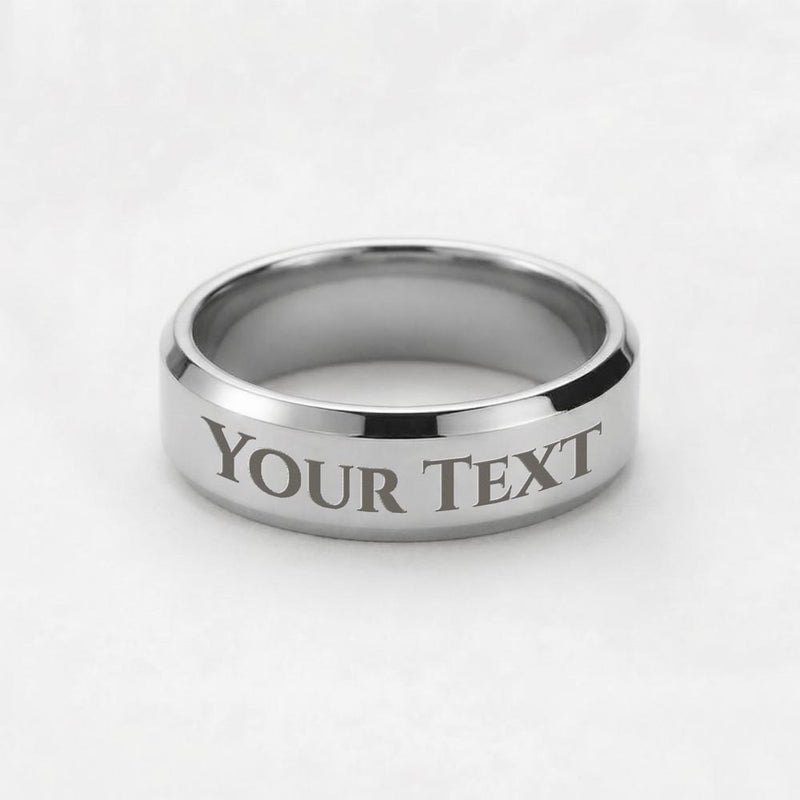 Engraved Mens or womens ring band