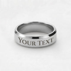 Engraved Mens or womens ring band