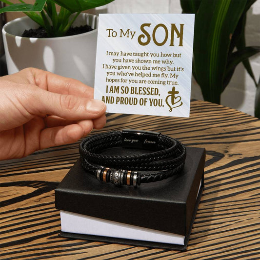 Genuine Leather Bracelet - Personalized Gift for Him