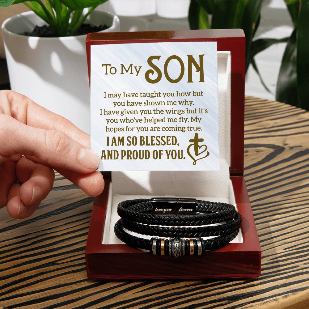 Genuine Leather Bracelet - Personalized Gift for Him