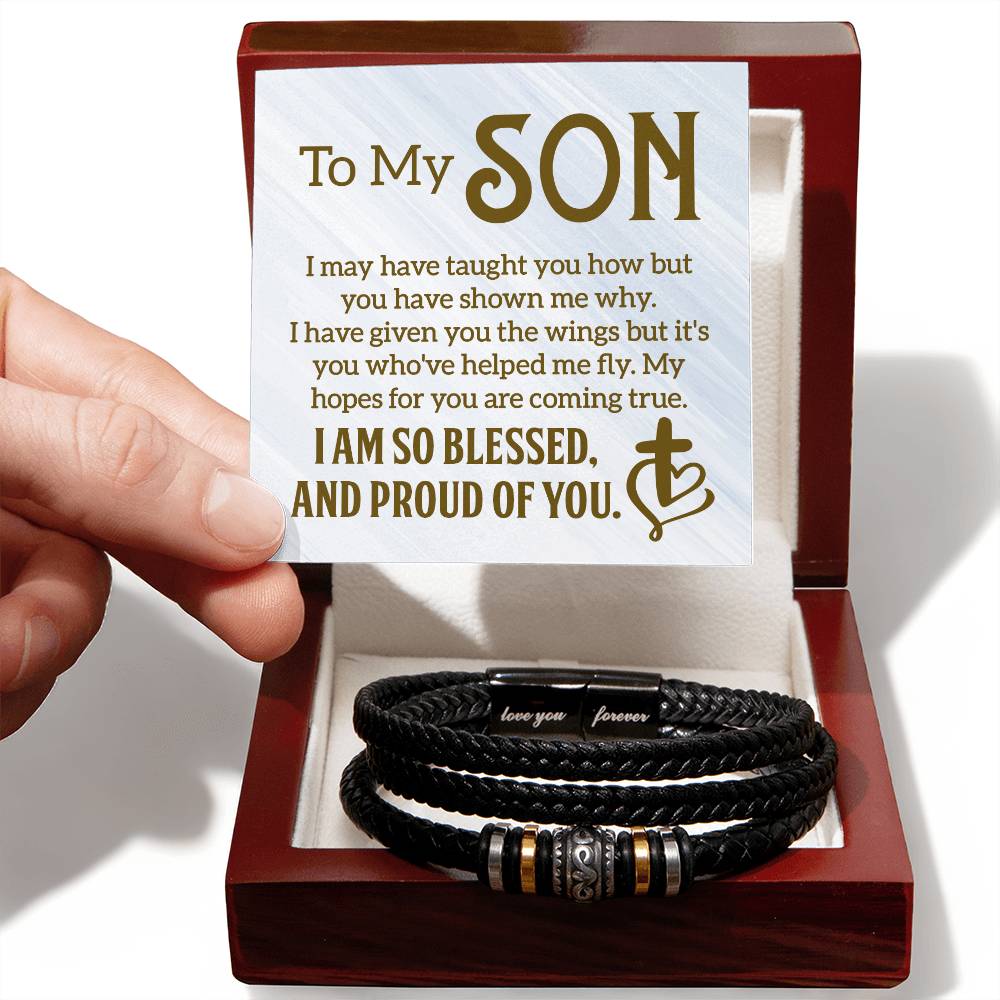 Genuine Leather Bracelet - Personalized Gift for Him