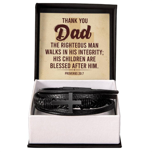 Genuine Leather Bracelet - Personalized Gift for Him