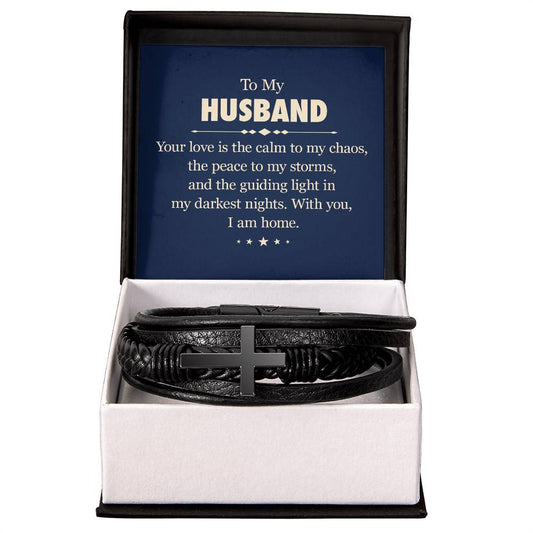 Genuine Leather Bracelet - Personalized Gift for Him