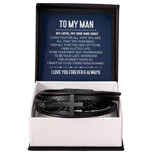 Genuine Leather Bracelet - Personalized Gift for Him