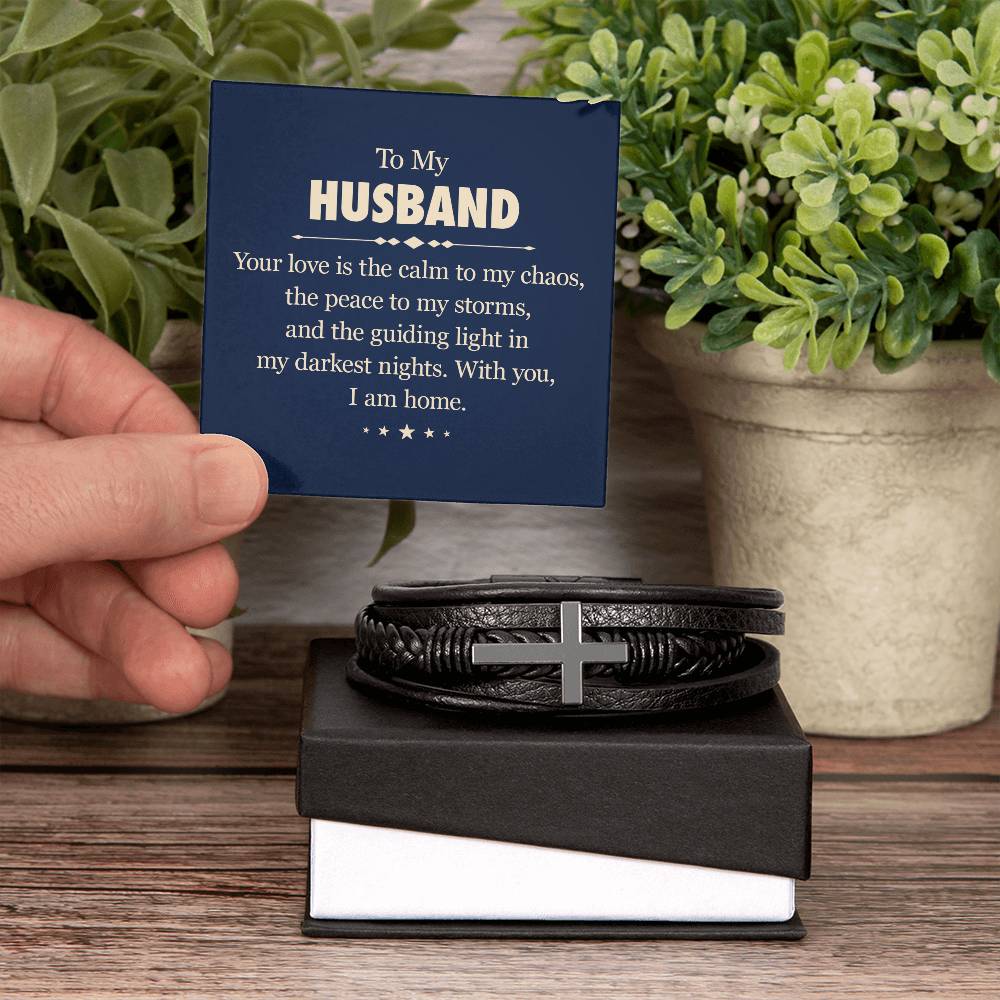 Genuine Leather Bracelet - Personalized Gift for Him