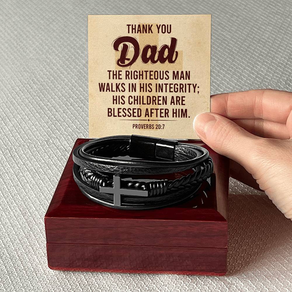 Genuine Leather Bracelet - Personalized Gift for Him