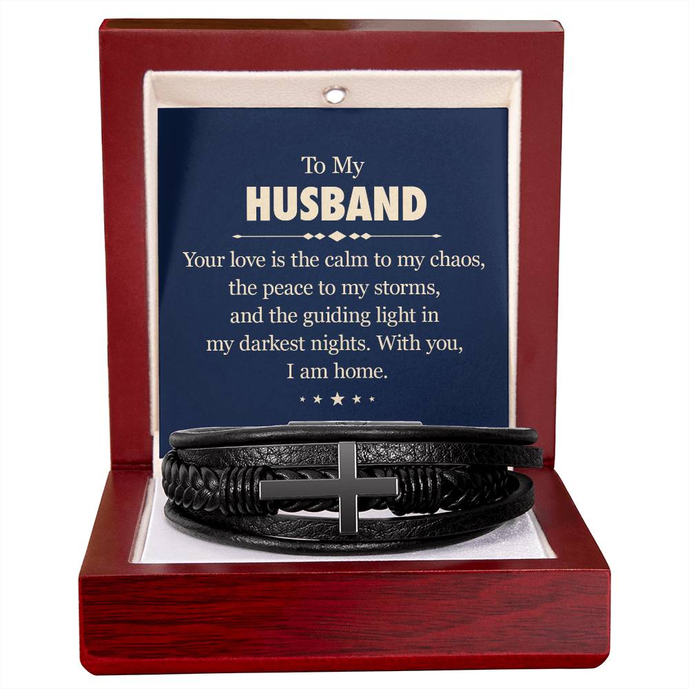 Genuine Leather Bracelet - Personalized Gift for Him