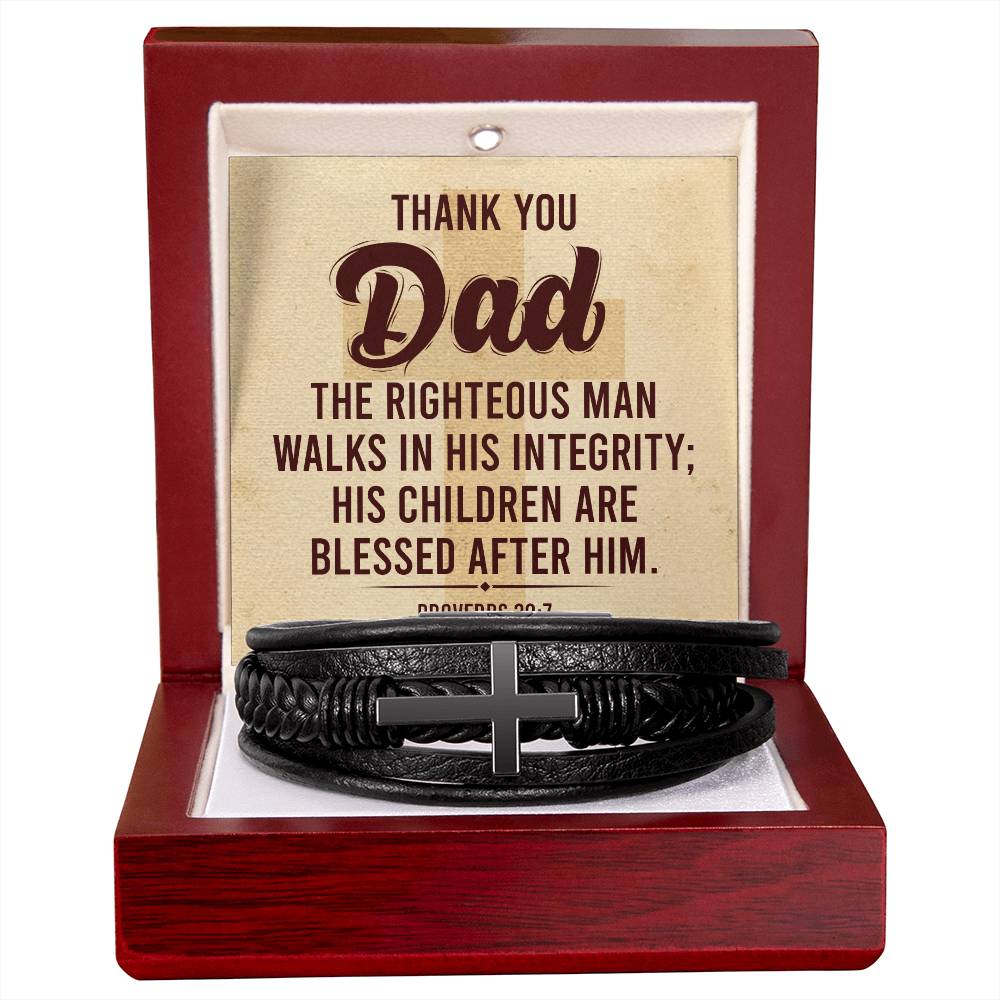 Genuine Leather Bracelet - Personalized Gift for Him